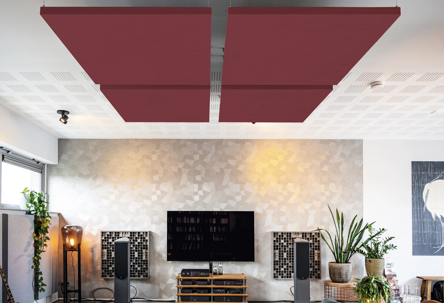 Bordeaux Linnen Akoestisch Plafondpaneel