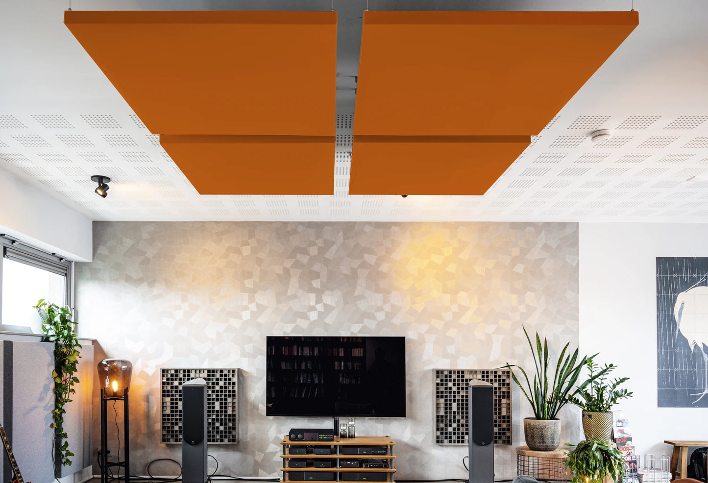 Vibrant Orange Akoestisch Plafondpaneel