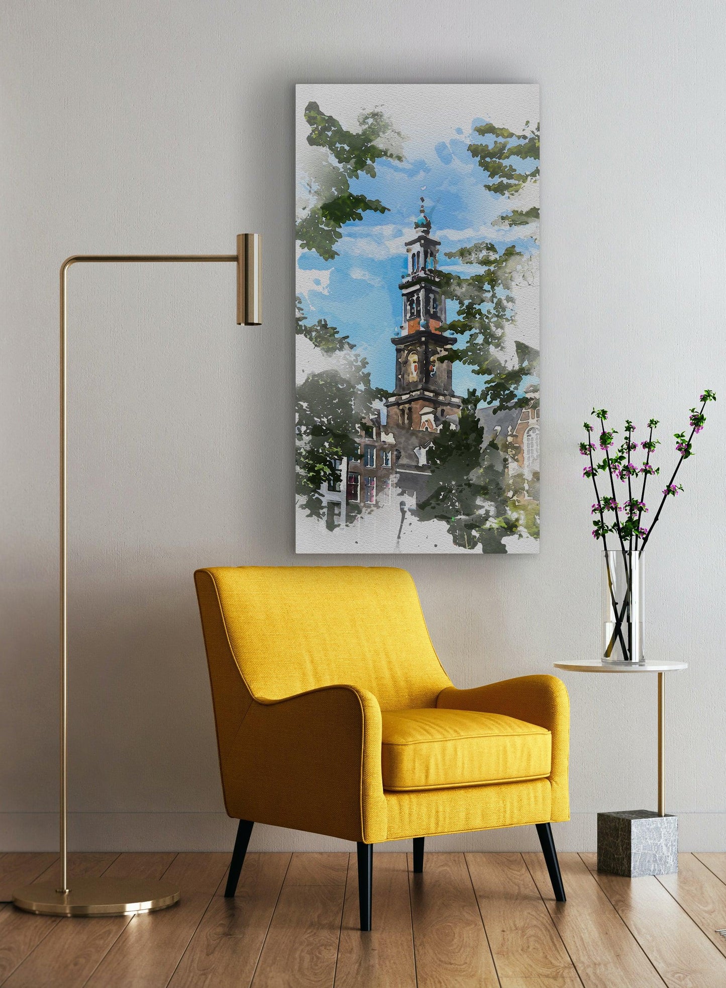 Interieur met akoestisch kunstpaneel Ouwe Wester Amsterdam
